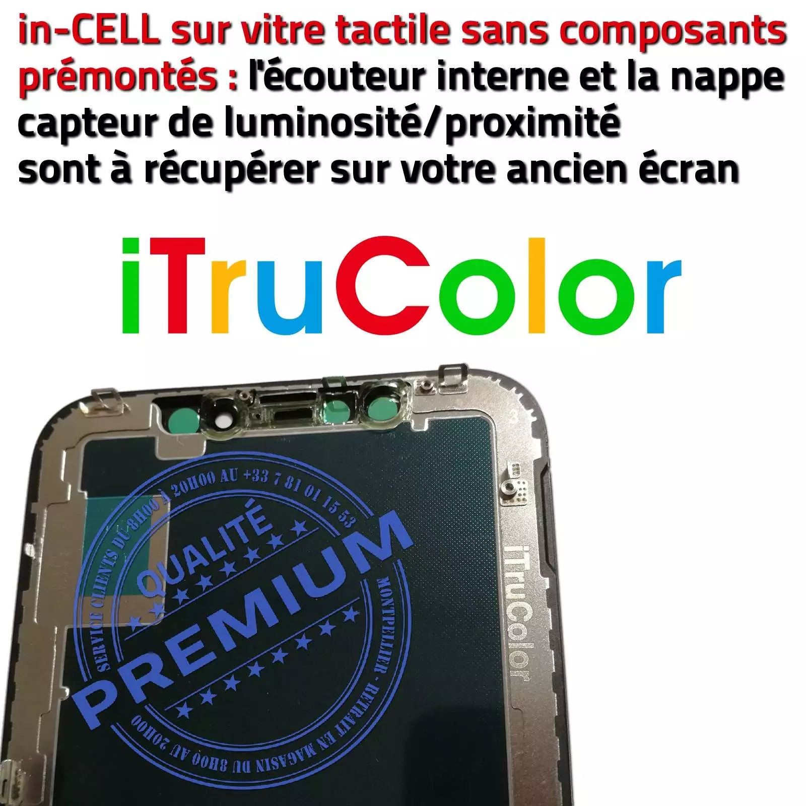 LG AUO Sharp In-CELL LCD Noir Touch HD Anti-rayures Apple A1920 A2097 KIT Qualité Téléphone A2098 A2099 Changer Écran Complet Assemblé HDR Oléophobe PREMIUM Réparation Verre Tactile iPhone XS inCELL sur Châssis Vitre Retina 5.8 inch SmartPhone Affichage