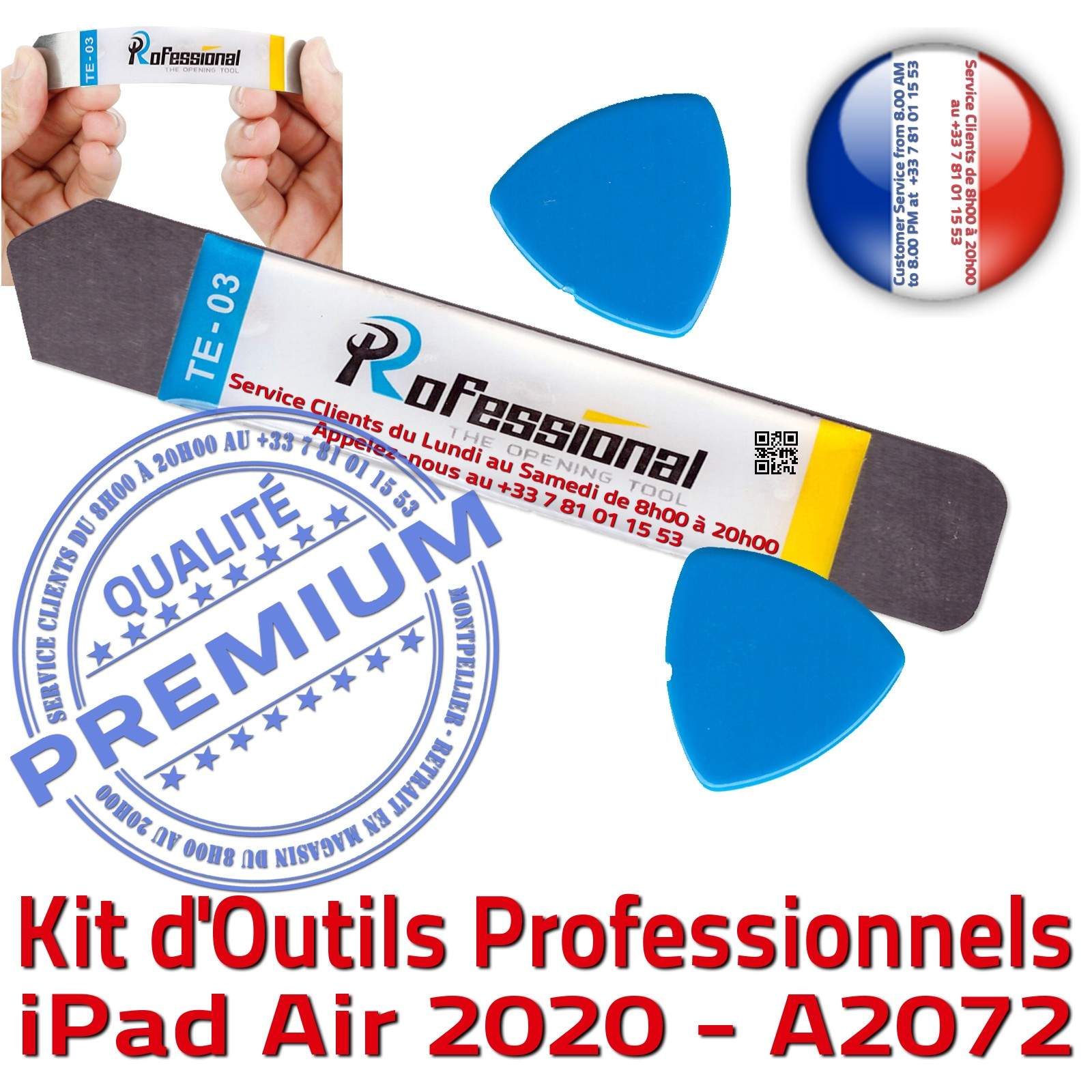 KIT Outils Qualité Professionnelle Réparation Vitre Tactile iPad A2072 iLAME Démontage Remplacement Ecran Compatible PRO