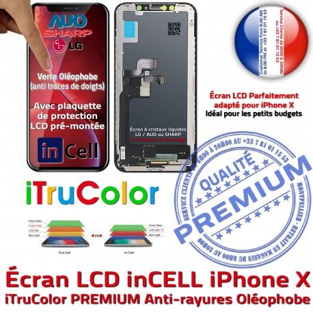 in-CELL iPhone X Cristaux SmartPhone 10 Oléophobe Multi-Touch Écran inCELL Remplacement PREMIUM HDR LCD Apple Liquides Verre 3D Touch