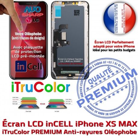 in-CELL iPhone XS MAX Vitre Cristaux LCD HDR 6,5 PREMIUM Retina Liquides 3D In-CELL Oléopho in Touch SmartPhone Super Remplacement Écran