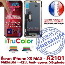 Liquides Multi-Touch LCD Remplacement 3D Vitre in-CELL HDR Oléophobe PREMIUM Verre SmartPhone iPhone Cristaux Écran Touch Apple A2101 inCELL