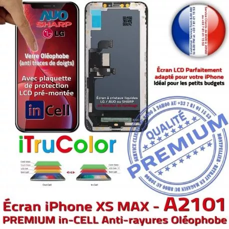 in-CELL LCD Complet iPhone A2101 Tactile MAX 6,5 PREMIUM Tone Réparation Verre SmartPhone Écran Retina Qualité inCELL XS True Affichage