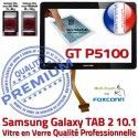 Galaxy TAB 2 GT-P5100 Samsung N Résistante Chocs Qualité Vitre Tactile Noire in Ecran en TAB-2 aux Noir Supérieure 10.1 PREMIUM Verre