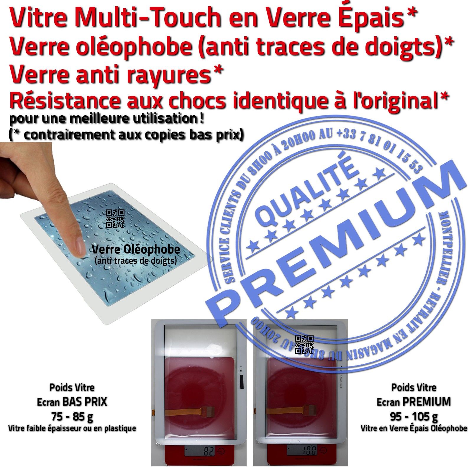 Changement Écran Complet Blanc Installer Tablette TAB 2 Galaxy P5110 Qualité PREMIUM Protection Film TAB2 5110 GT-P5110 Samsung KIT Adhésif Prémonté Precollé Réparation Remplacement Changer Vitre Tactile Blanche Verre Assemblée Démontage Installation