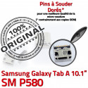 Samsung Galaxy Tab A P580 USB Dock charge ORIGINAL inch Chargeur souder Pins SM Connecteur de 10.1 Connector Prise Micro Dorés TAB à