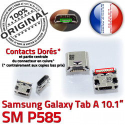 TAB inch Connecteur Connector SM charge souder Dock ORIGINAL Galaxy 10.1 Samsung Prise Tab A à de Micro USB Chargeur Pins Dorés P585