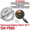 Samsung Galaxy Tab A P585 USB charge Micro Dock Connector Pins Prise TAB 10.1 de SM souder Connecteur Dorés inch Chargeur à ORIGINAL