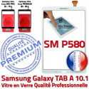 Galaxy TAB A6 2016 SM-P580 B Tactile Vitre Blanche Qualité Verre Résistante PREMIUM aux TAB-A6 en in Blanc 10.1 Ecran Chocs Supérieure