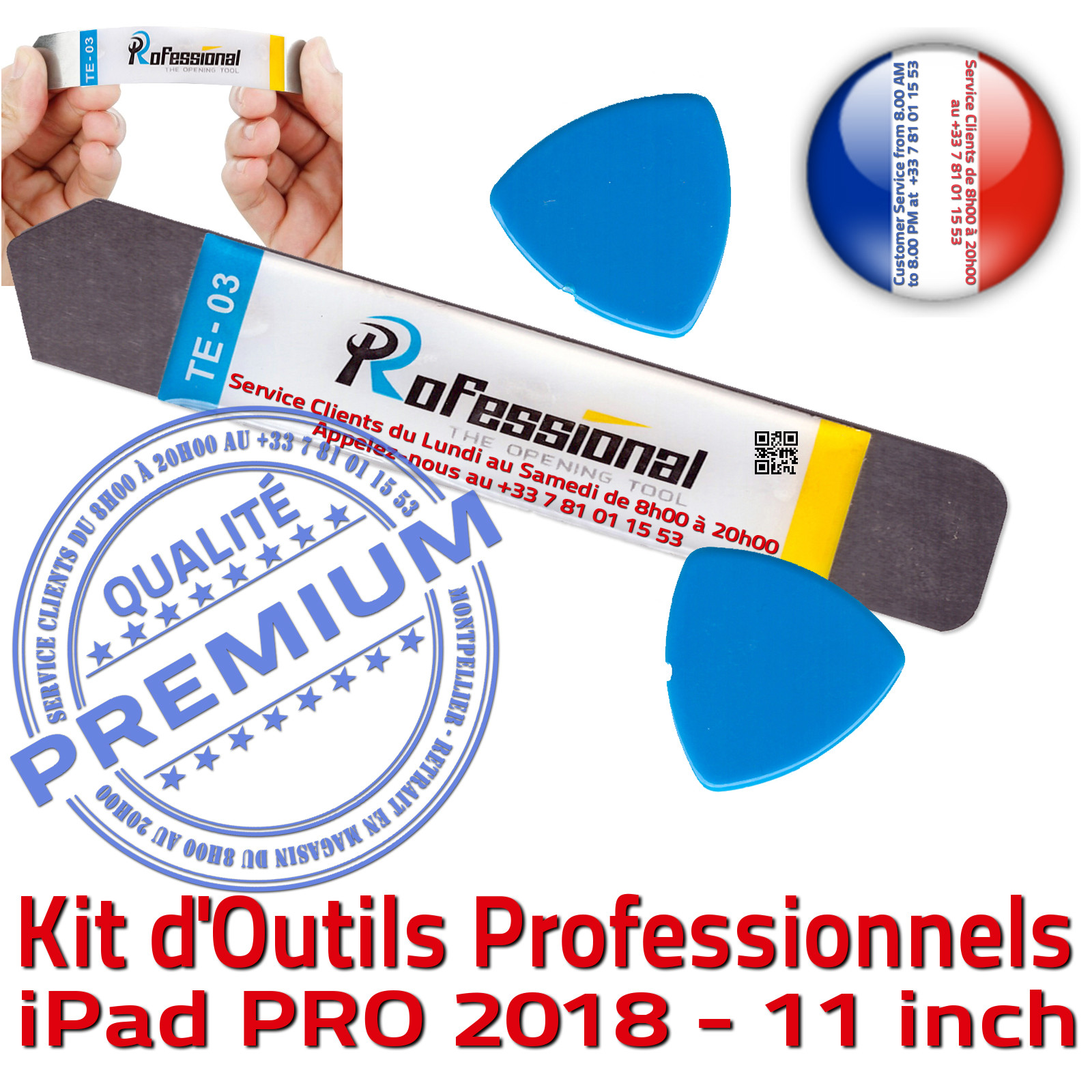 KIT Outils Qualité Professionnelle Réparation Vitre Tactile iPad PRO 2018 iLAME Démontage Remplacement Ecran Compatible