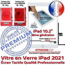 Precollé Qualité Adhésif A2605 B 2021 HOME Oléophobe A2604 Blanc Verre iPad PREMIUM Caméra Fixation Tactile Remplacement Ecran A2603 Bouton A2602 Vitre