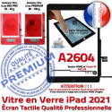 Vitre Tactile iPad 2021 A2604 Noir Adhésif Monté Ecran Qualité Verre Oléophobe Fixation Caméra Nappe HOME Réparation Tablette