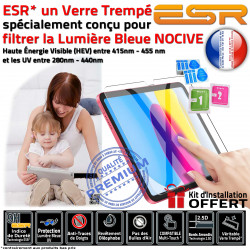 Verre Filtre Multi-Touch iPad Lumière Protection Ecran Trempé UV Chocs ESR H Oléophobe Bleue Apple Anti-Rayures Vitre A2757