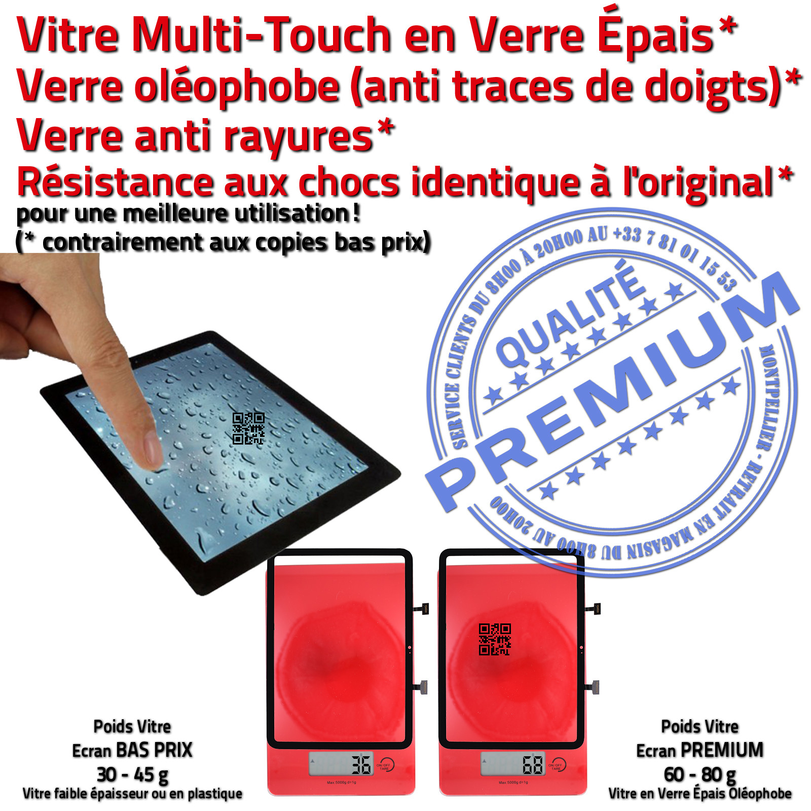 iPad 10éme gén 2022 Écran Tactile PREMIUM Adhésif Precollé