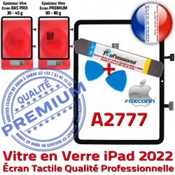 Monté Ecran Verre Professionnelle Tactile PRO iPad KIT Adhésif PACK Réparation Vitre Tablette Oléophobe A2777 2022 Noir Qualité