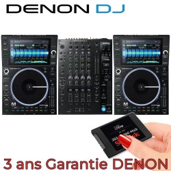 OFFERT SSD PACK Haut - Mo/s Numérique X1850 Disque de Prime Gamme DJ 2 x Platines Denon + SC6000M Table 560 PRIME Mixage