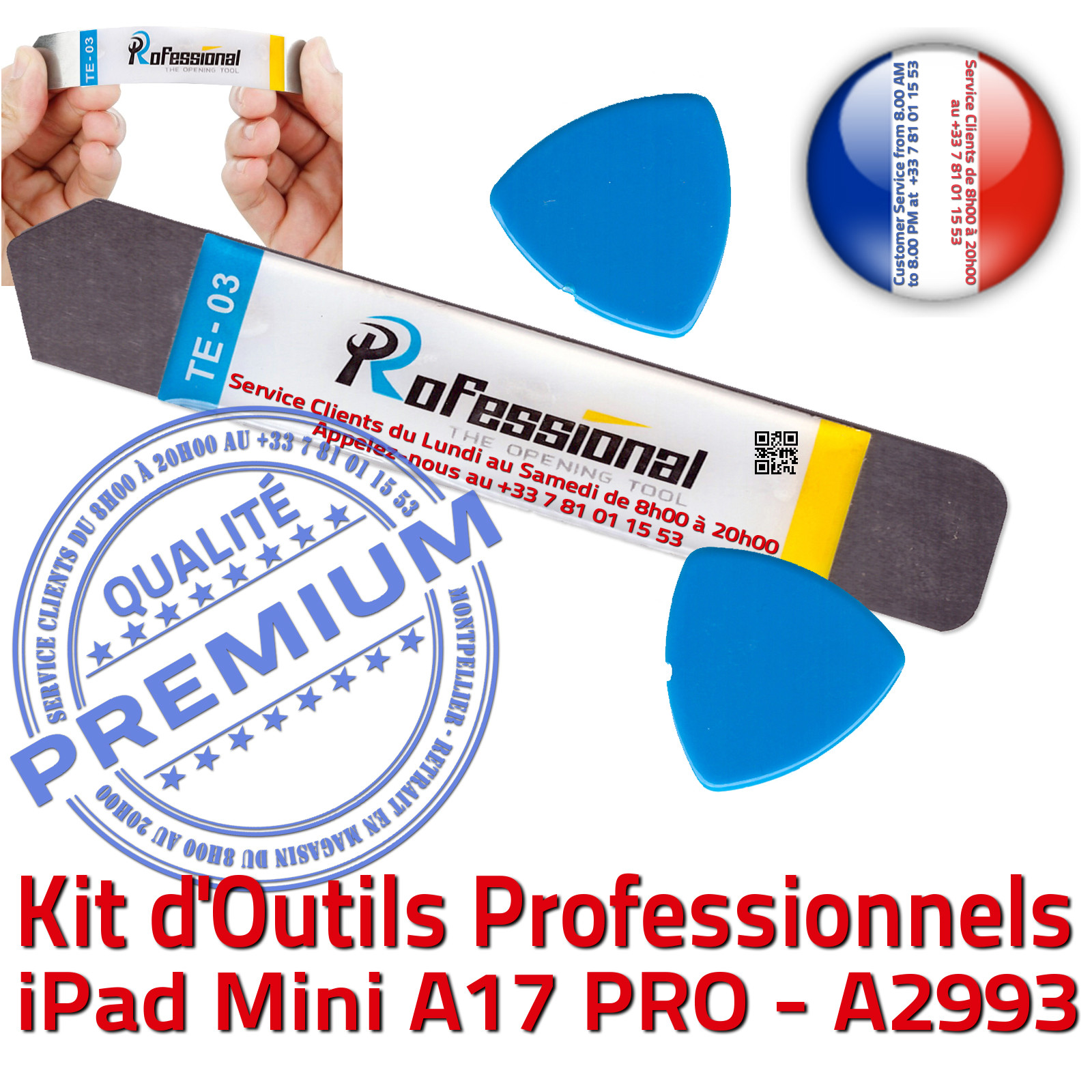 KIT Outils Qualité Professionnelle Réparation Vitre Tactile iPad A2993 iLAME Démontage Remplacement Ecran Compatible PRO