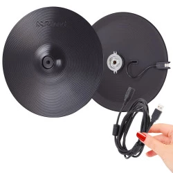 E-Cymbal TD-50X deux Roland de Top Pad et numérique VH-14D USB gamme avec Charleston en Bottom Haut parties V-Hi-HAT