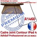 Joint Plastique iPad 4 A1460 N Cadre Tablette Adhésif Réparation Ecran Tactile Autocollant Noir Vitre Precollé Contour Châssis Apple