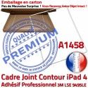 Joint Plastique iPad 4 A1458 B Autocollant Apple Cadre Ecran Blanc Tactile Châssis Adhésif Contour Vitre Réparation ABS Tablette