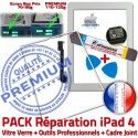 PACK iPad4 iLAME Joint B Precollé Vitre Apple Adhésif PREMIUM Bouton HOME Chassis Verre Tablette Réparation Blanche Tactile Cadre Outils
