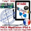 PACK A1460 iLAME Joint Nappe N Noire Vitre Apple iPad4 Precollé Adhésif Réparation Outils Cadre Tablette Bouton Verre Tactile KIT HOME
