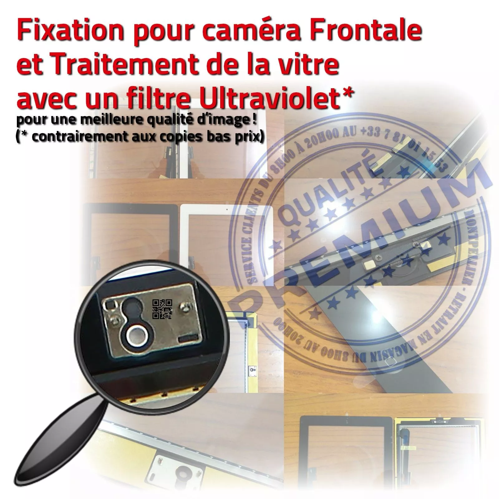 Vitre Tactile iPad 3 A1416 Blanc PREMIUM Adhésif Precollé Remplacement Ecran Qualité Verre Oléophobe Fixation Caméra Bouton HOME