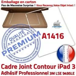 Vitre Contour Adhésif Châssis iPad Autocollant Cadre B Joint Tablette Réparation Ecran ABS Blanc Tactile A1416 Plastique 3 Apple