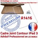 Joint Plastique iPad 3 A1416 B Vitre Réparation Blanc Adhésif Châssis Tactile Cadre Contour ABS Autocollant Tablette Ecran Apple
