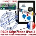 PACK iPad3 iLAME Joint N Precollé Vitre Outils HOME Chassis Tablette Apple PREMIUM Réparation Noire iPad KIT Verre Adhésif 3 Tactile Cadre Bouton