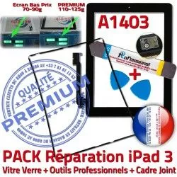 iPad Precollé iPad3 Outils Chassis Joint KIT 3 Bouton Apple HOME Verre Tactile Cadre Noire Vitre Adhésif PACK iLAME Tablette N A1403 Réparation