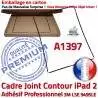 Joint Plastique iPad 2 A1397 N Apple Autocollant Adhésif Tablette Tactile Noir Vitre Cadre Châssis Réparation Contour Precollé Ecran