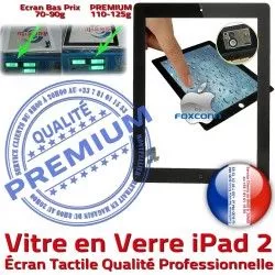 Adhésif Remplacement Verre iPad2 2 Apple HOME Caméra Bouton Fixation Precollé Ecran iPad Nappe PREMIUM PN A1396 Oléophobe A1397 A1395 Noir Vitre Qualité Tactile