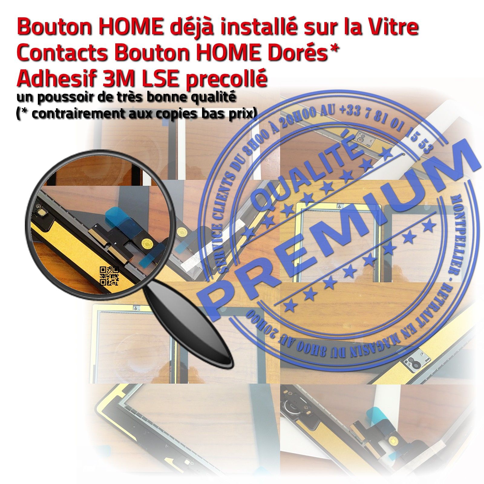 PACK Vitre Tactile iPad 2 A1396 Blanc Adhésif Écran Verre PREMIUM Assemblé Outil