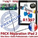 PACK iPad 2 A1397 iLAME Joint N Noire Tactile Adhésif Vitre Precollé iPad2 HOME Apple Tablette Outils Réparation Verre KIT Chassis Bouton Cadre