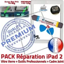 Joint Réparation Outils Apple Bouton iPad2 Chassis Precollé Tactile Tablette iLAME B Adhésif Cadre PACK PREMIUM HOME Verre Blanche Vitre