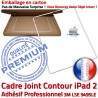 PACK iPad 2 A1397 iLAME Joint B Verre Apple Tactile Vitre iPad2 Tablette Bouton PREMIUM Adhésif Outils Réparation HOME Blanche Precollé Cadre