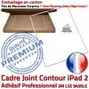 PACK iPad 2 A1395 iLAME Joint B iPad2 Adhésif PREMIUM Tablette Vitre Tactile Bouton Apple Verre Precollé Cadre Réparation Outils Blanche HOME