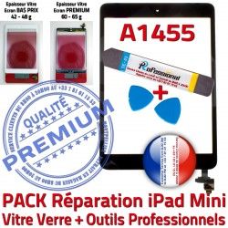HOME A1455 Noir Precollé PREMIUM Réparation Tactile Noire iPad Verre Tablette Qualité Apple Mini PACK Nappe IC KIT Vitre Bouton Outils MINI Adhésif