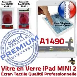 Caméra Monté Oléophobe Home Fixation Mini2 Nappe Vitre Blanc Verre Bouton Tactile Ecran Réparation Adhésif Filtre iPad Tablette A1490