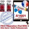 PACK iPad Mini 3 A1601 N Vitre Precollé Outils PREMIUM Tablette ID Réparation Touch Verre Tactile MINI Adhésif Noire KIT Qualité Attention