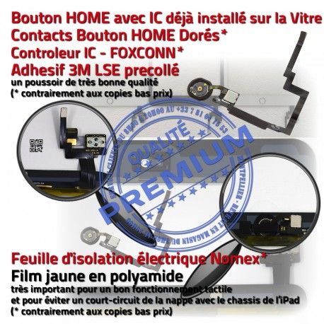 Écran Tactile Complet Noir Pour IPad 2 A1397 - Inclus Bouton Home, Nappe Et Adhésif