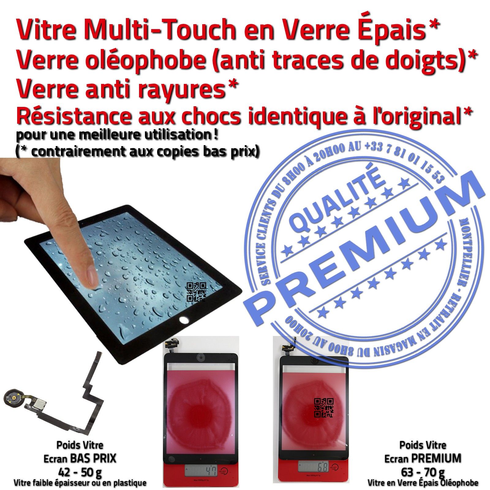 Adhésif Prémonté Precollé iPad MINI 3 A1599 KIT Démontage Installation Tablette Apple MINI3 Retina Display Changement Écran Complet Noir Installer Changer Vitre Tactile Noire Verre Assemblée Bouton Home PACK Réparation Remplacement QUALITE PREMIUM