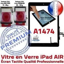 Nappe Ecran AIR IC A1474 Caméra HOME Qualité Noir Tactile Verre Oléophobe Tablette Vitre Fixation Adhésif Monté Réparation iPad