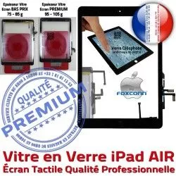 AIR Réparation Ecran Monté Qualité Fixation Caméra HOME Adhésif Oléophobe iPad5 Verre Noir Bouton 5 Vitre Nappe Tablette Tactile iPad