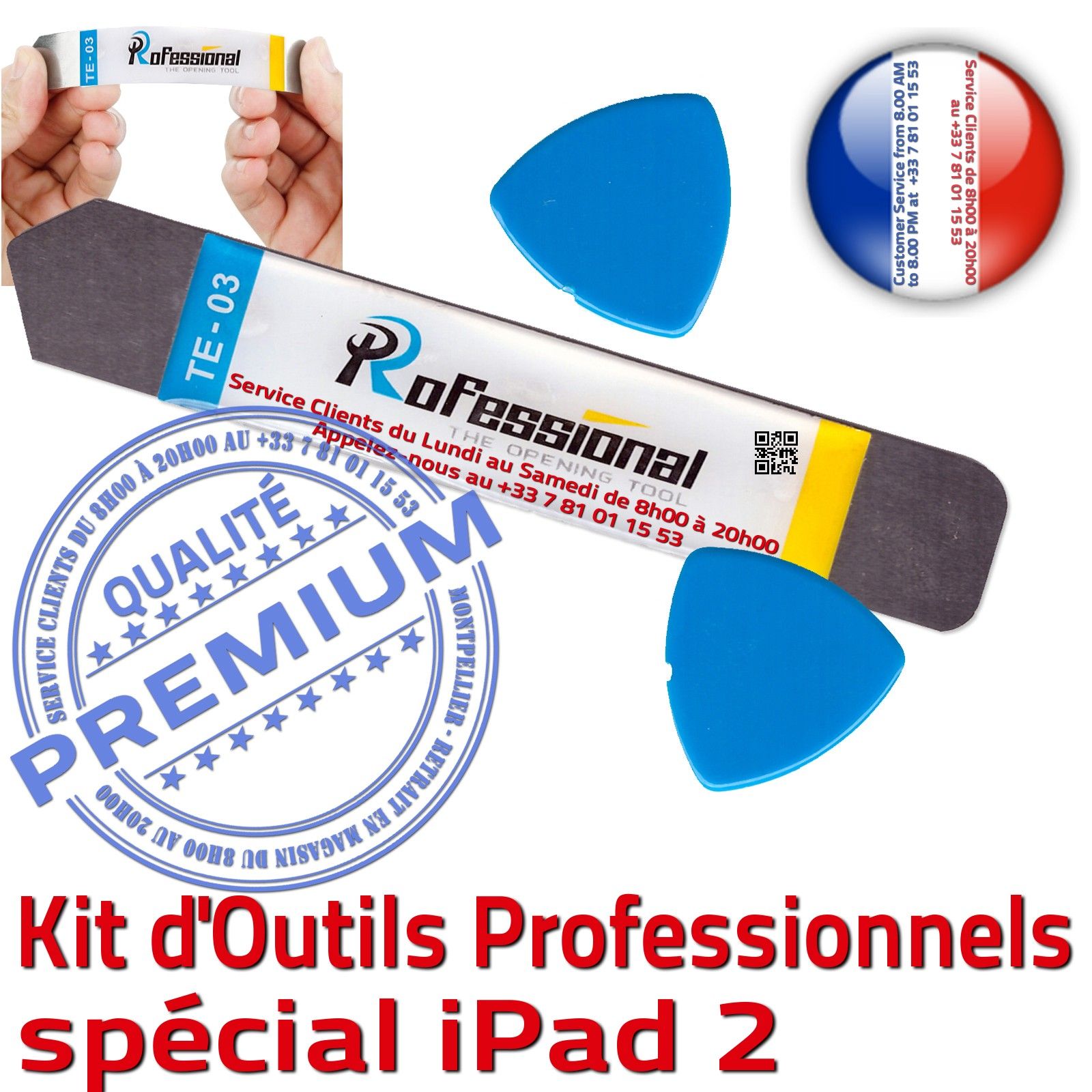 KIT Outils Qualité Professionnelle Réparation Vitre Tactile iPad 2 iLAME Démontage Remplacement Ecran Compatible PRO
