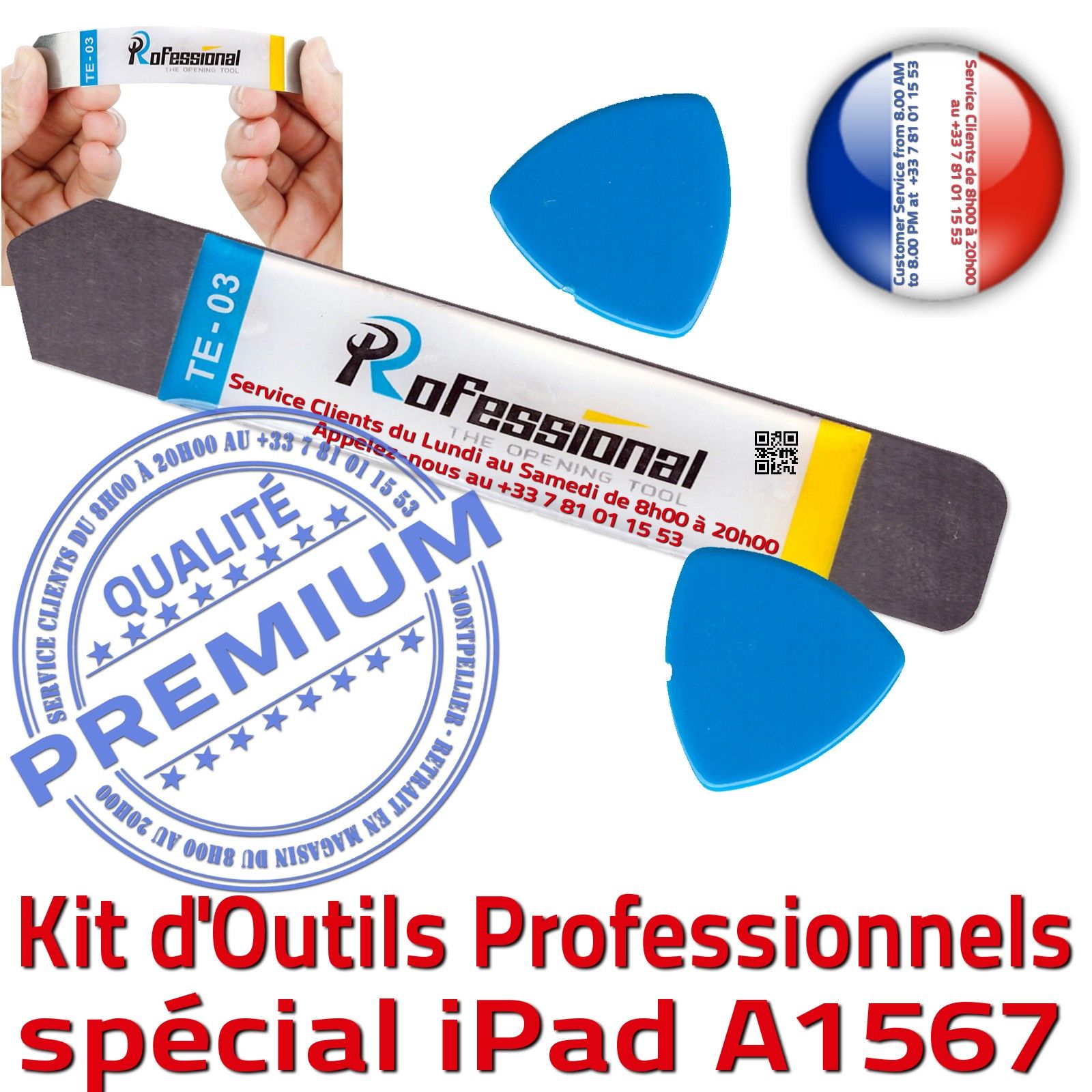 KIT Outils Qualité Professionnelle Réparation Vitre Tactile iPad A1567 iLAME Démontage Remplacement Ecran Compatible PRO