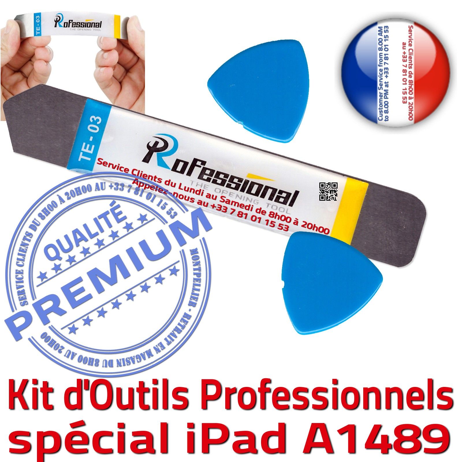 KIT Outils Qualité Professionnelle Réparation Vitre Tactile iPad A1489 iLAME Démontage Remplacement Ecran Compatible PRO