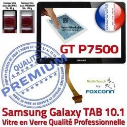 Vitre N Samsung Adhésif Supérieure GT-P7500 Verre Noire 10 10.1 Assemblée Qualité Ecran LCD Galaxy GT Tactile P7500 TAB en Prémonté PREMIUM