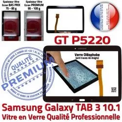 Supérieure Tab3 Adhésif Prémonté Noire Vitre TAB3 Assemblée Tactile Galaxy PREMIUM Ecran Verre N LCD en Qualité GT-P5220 10.1 Samsung