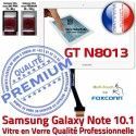 Samsung GT N8013 Galaxy NOTE 10.1 Vitre Tactile Blanche en Verre Qualité Supérieure PREMIUM Assemblée Adhésif LCD Ecran Prémonté